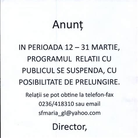 Anunt: